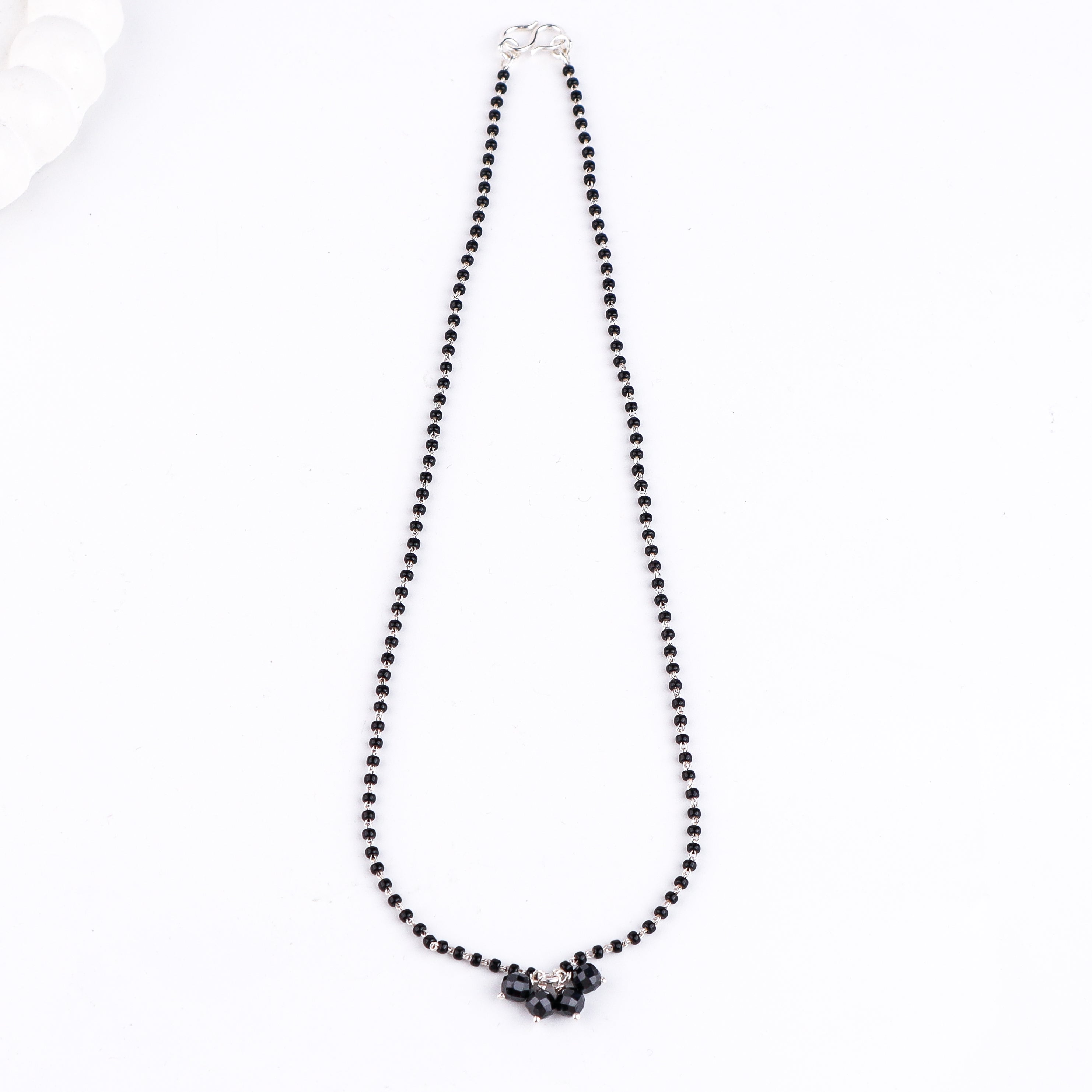 Handmade silver Mangalsutra with Black Spinel Bunch