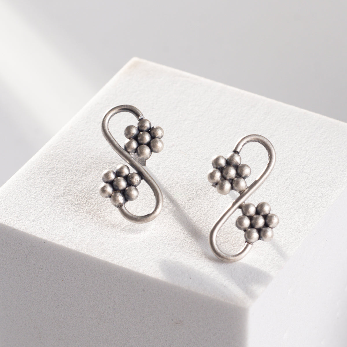 Silver Kudi Leher Earring