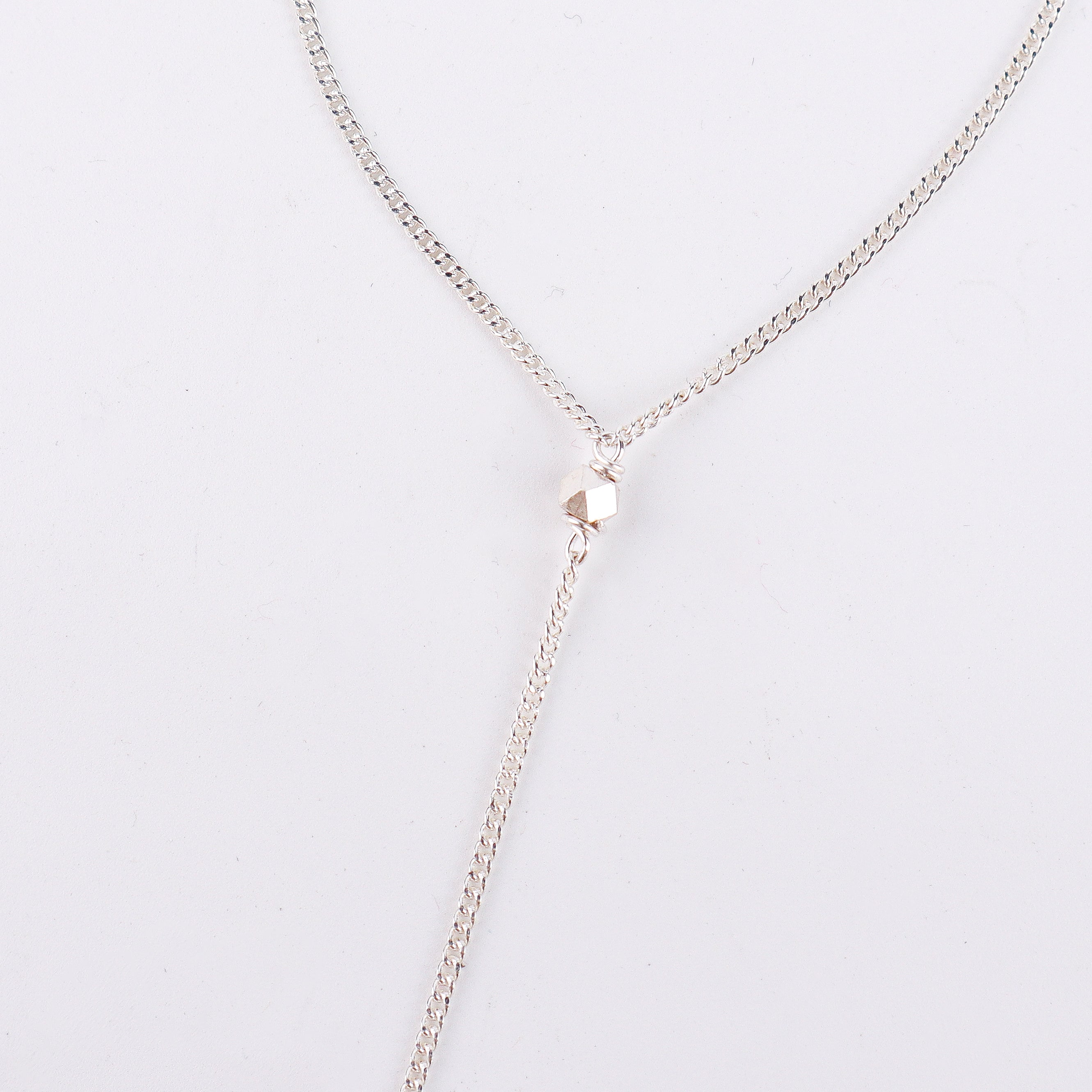 Y Necklace with Enamel Abstract Pendant