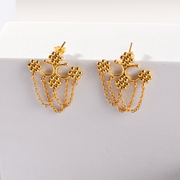 Kudi Jhumar Earrings | 92.5 Silver | 22K Gold Plated