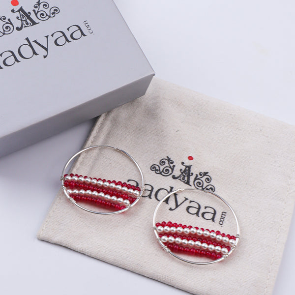 Ruby & Pearl Hoops (Project Handmade)