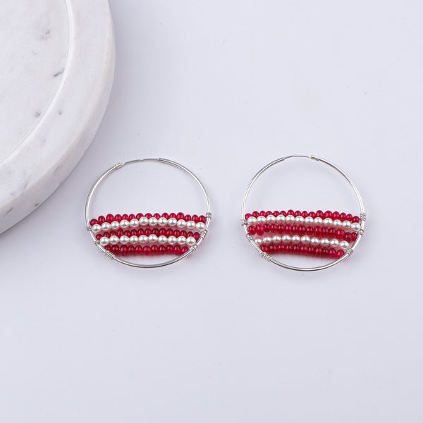Ruby & Pearl Hoops (Project Handmade)
