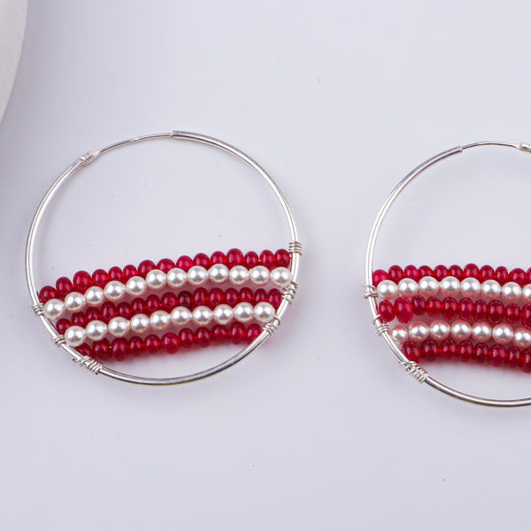 Ruby & Pearl Hoops (Project Handmade)