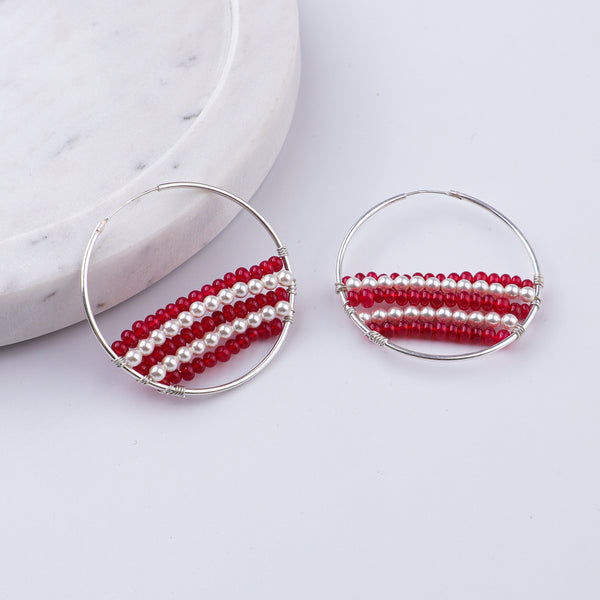 Ruby & Pearl Hoops (Project Handmade)