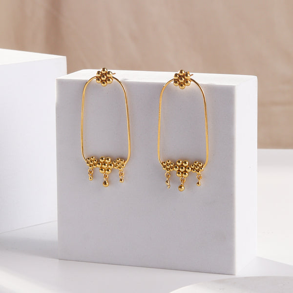 Kudi Chandbali Earring | 92.5 Silver | 22K Gold Plated | size : large
