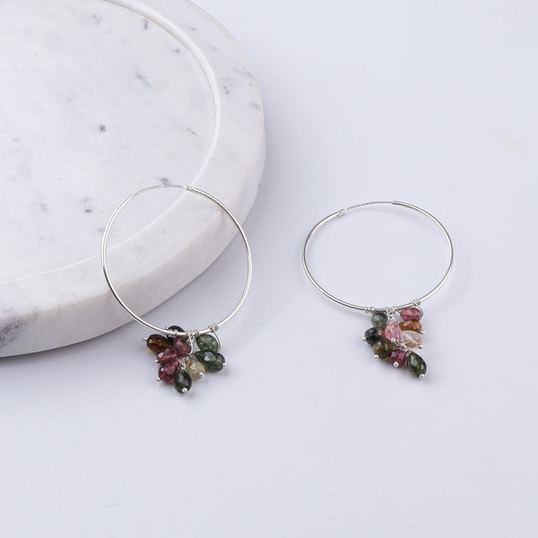 Tourmaline Hoops (Project Handmade)