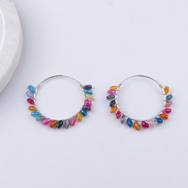 Multicolour Agate Wrap Hoops (Project Handmade)