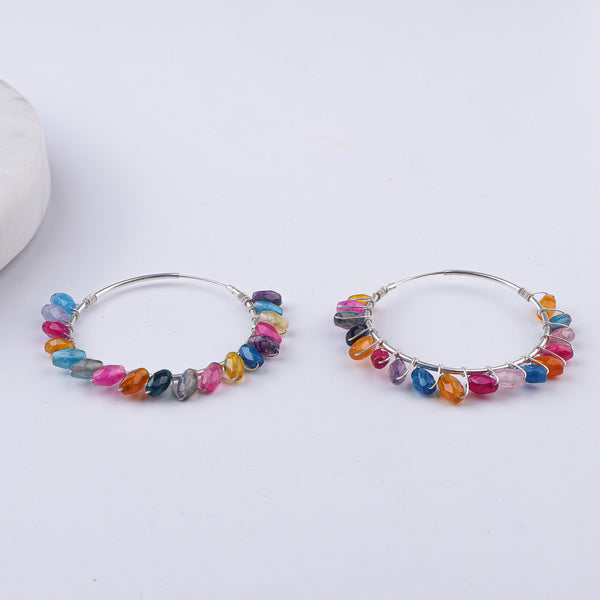Multicolour Agate Wrap Hoops (Project Handmade)