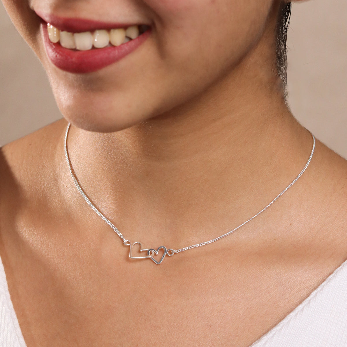Mother & Me (Heart Flat Pendant) Necklace