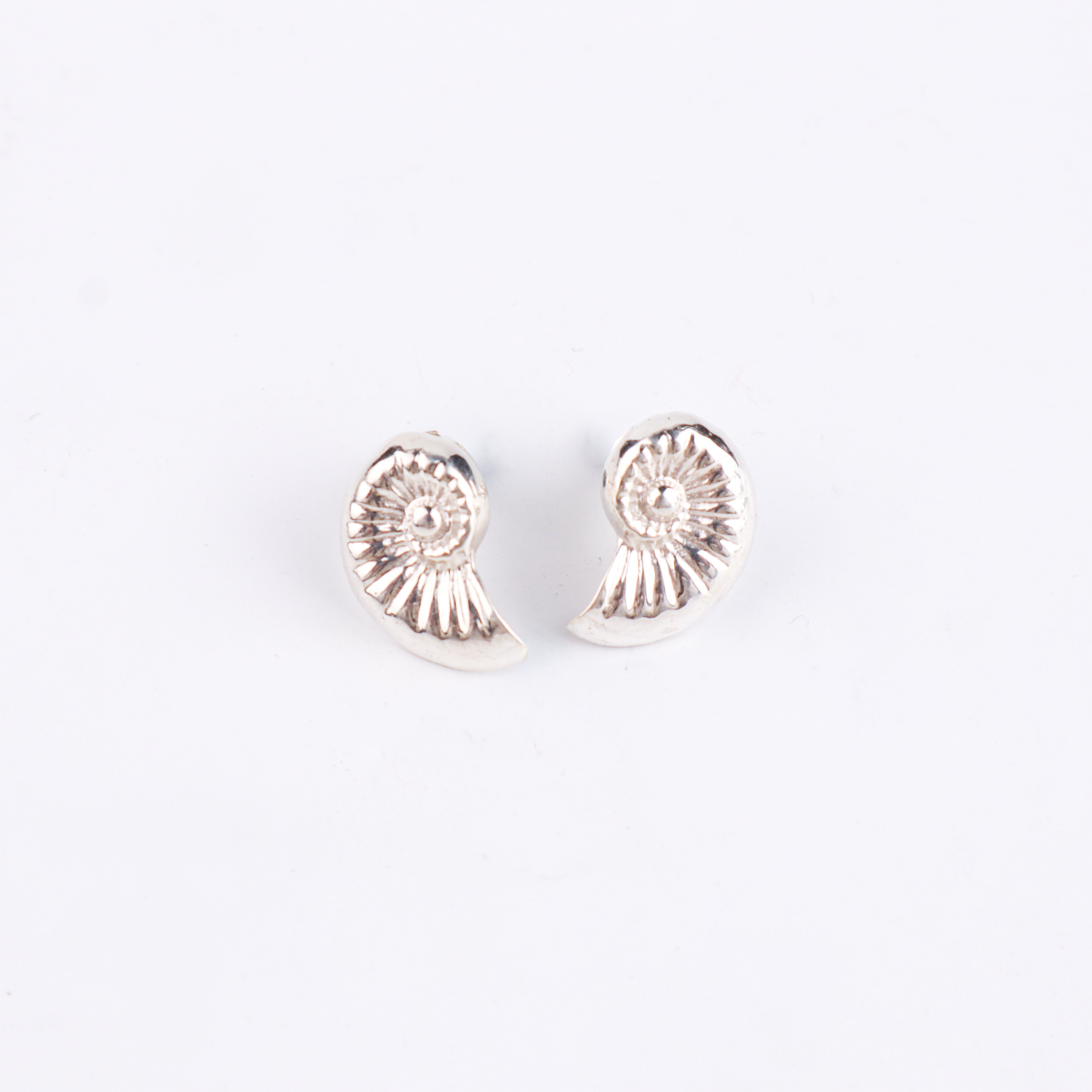 Silver Snail Shell Earring