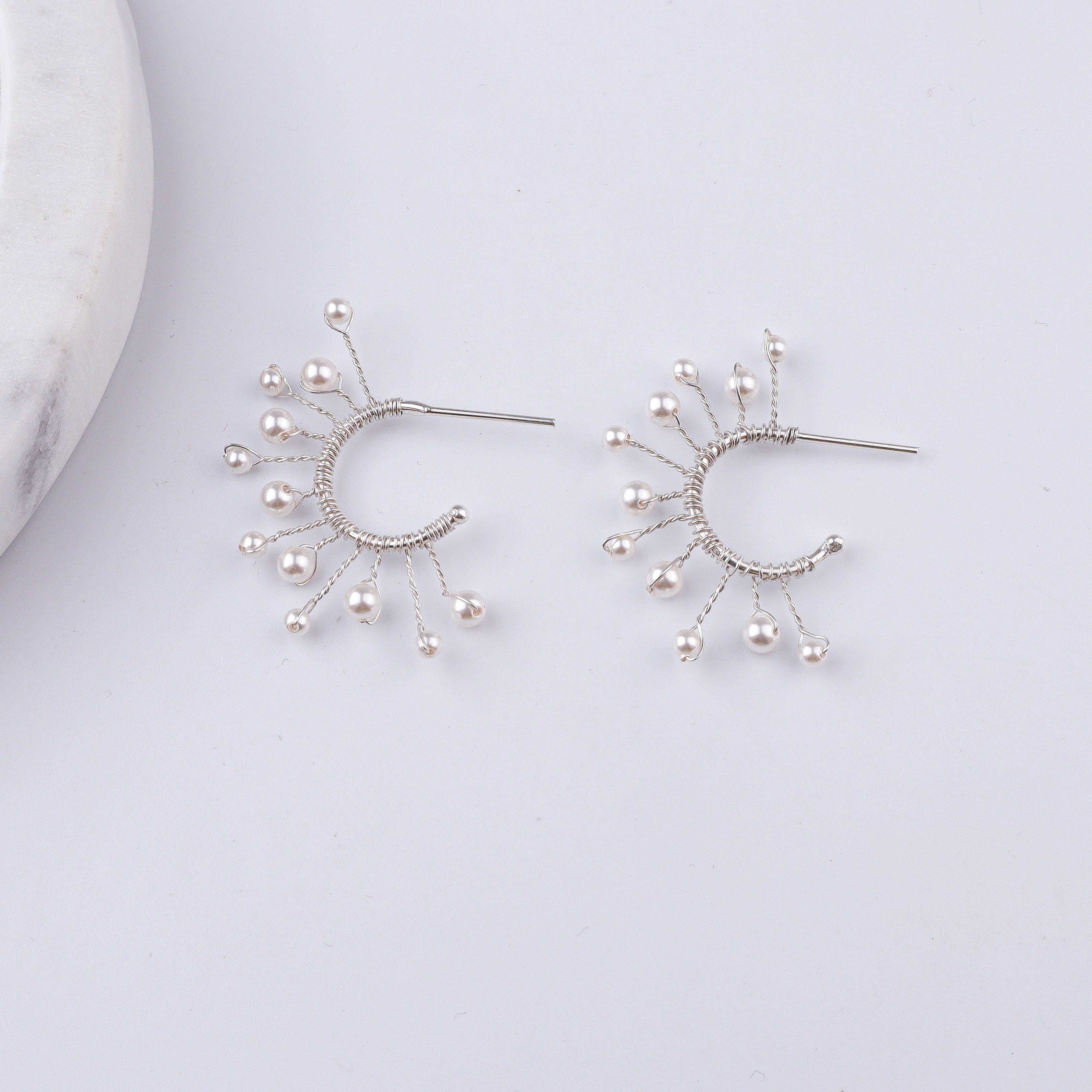 Pearl Snowflake Hoops (Project Handmade)