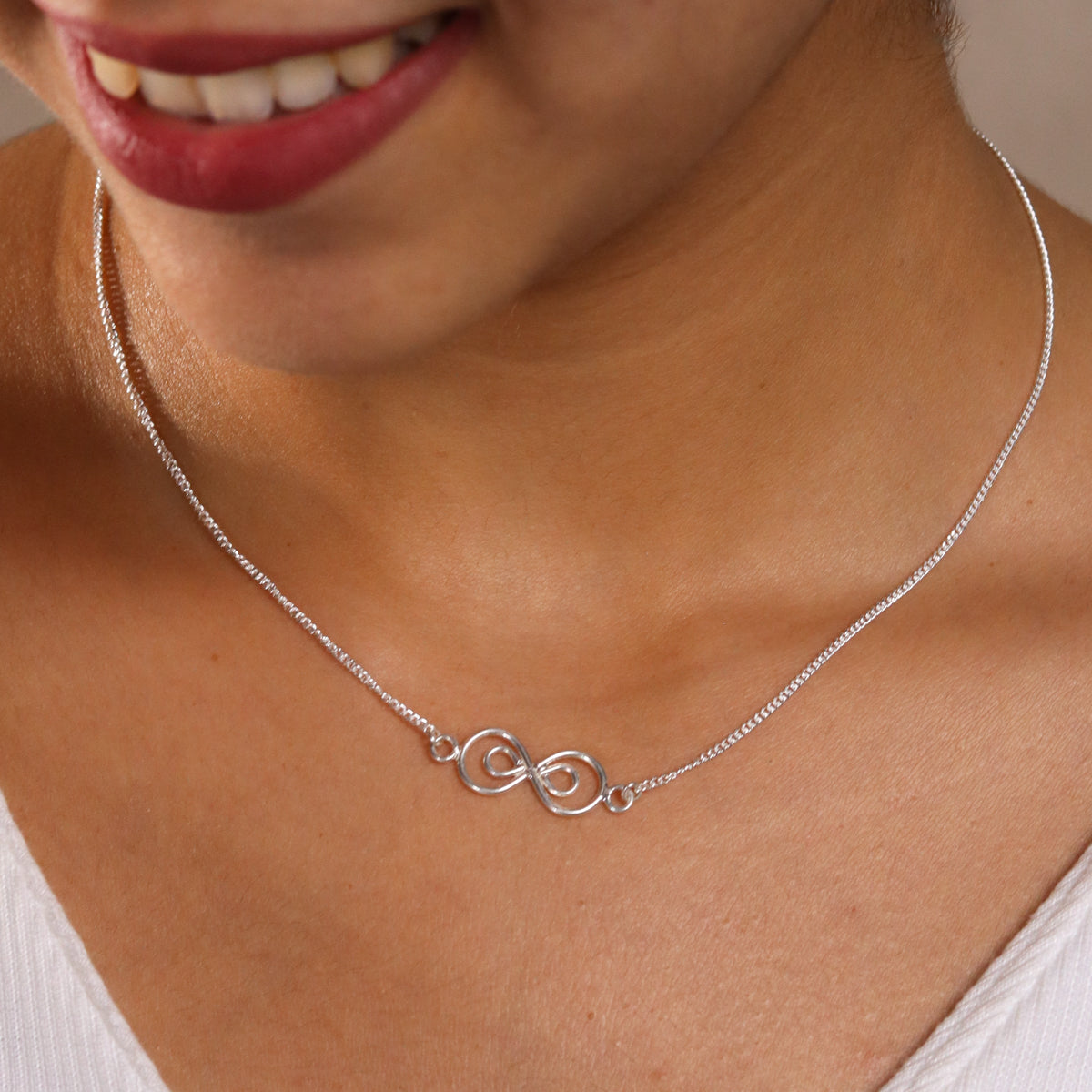 Mother & Me (Infinity Round Pendant) Necklace