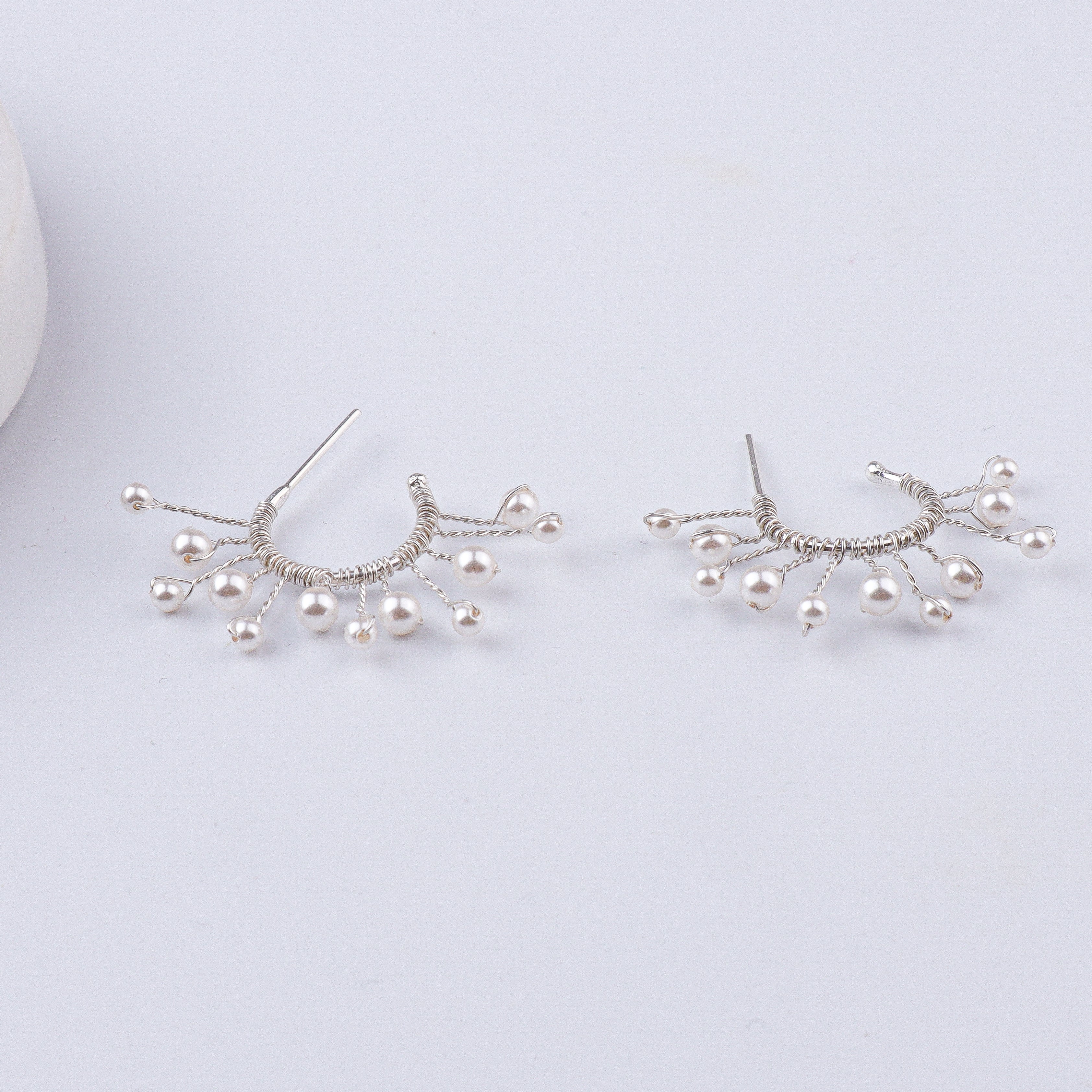 Pearl Snowflake Hoops (Project Handmade)