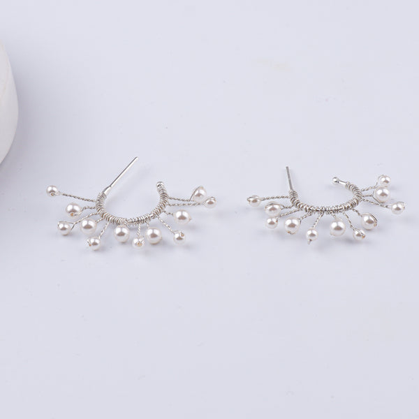 Pearl Snowflake Hoops (Project Handmade)