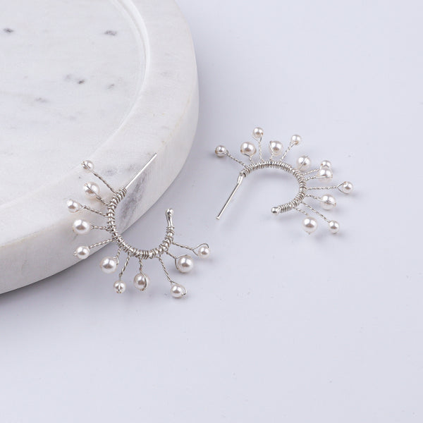 Pearl Snowflake Hoops (Project Handmade)