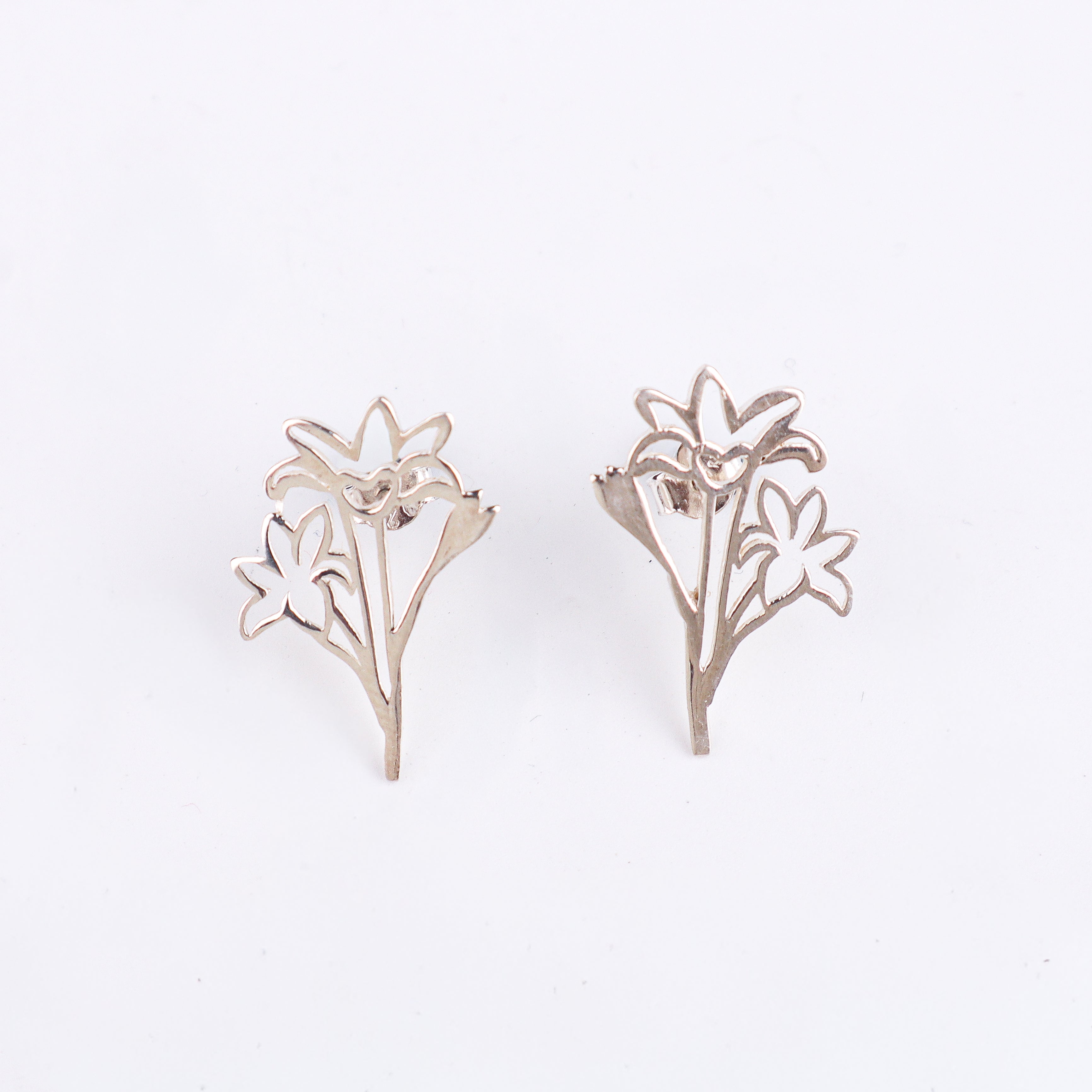 Rajanigandha Silver Earrings