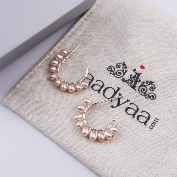Rice Pearl Wrap Hoops (Project Handmade)