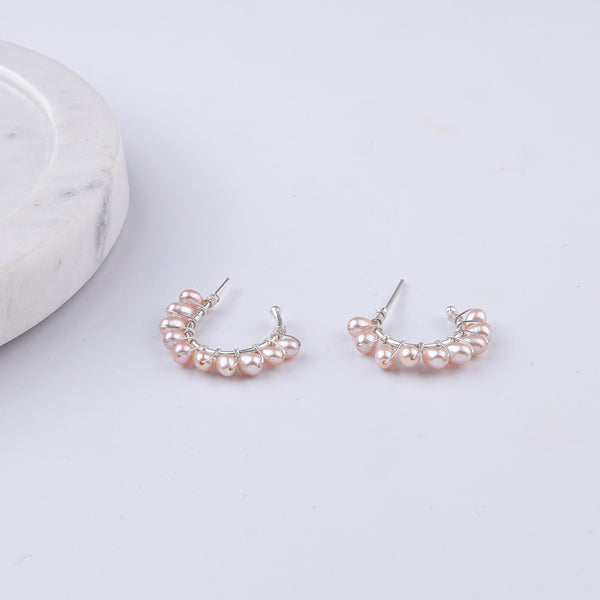 Rice Pearl Wrap Hoops (Project Handmade)