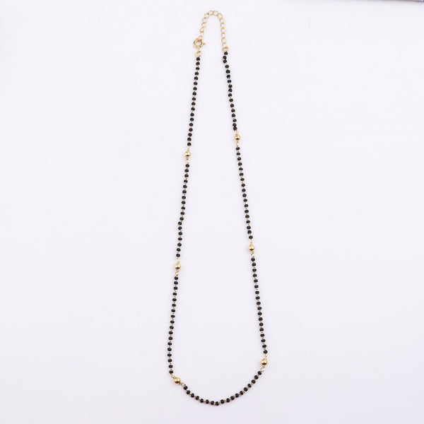 Gold and black beaded necklace