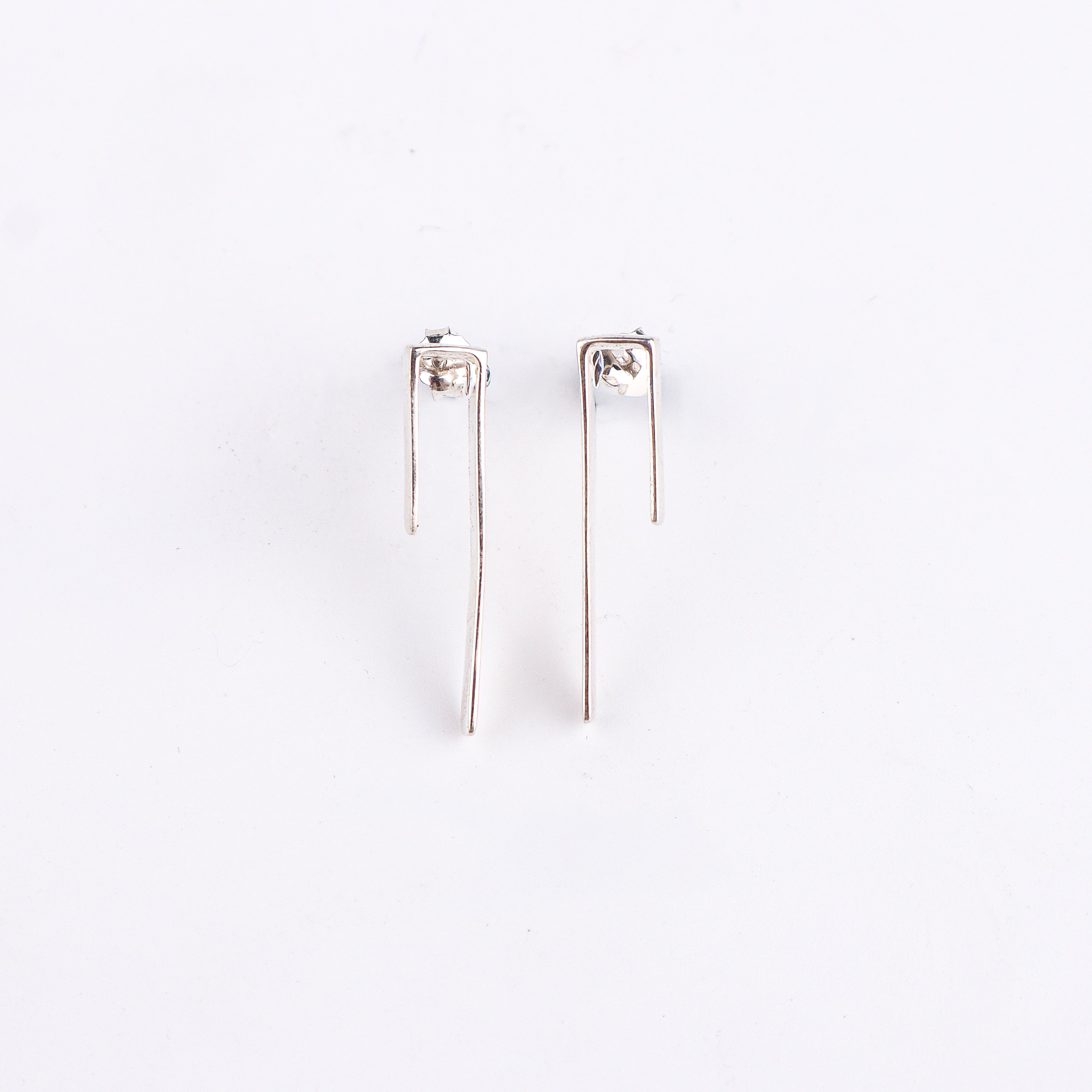 Silver Workwear Earrings : Asymmetric