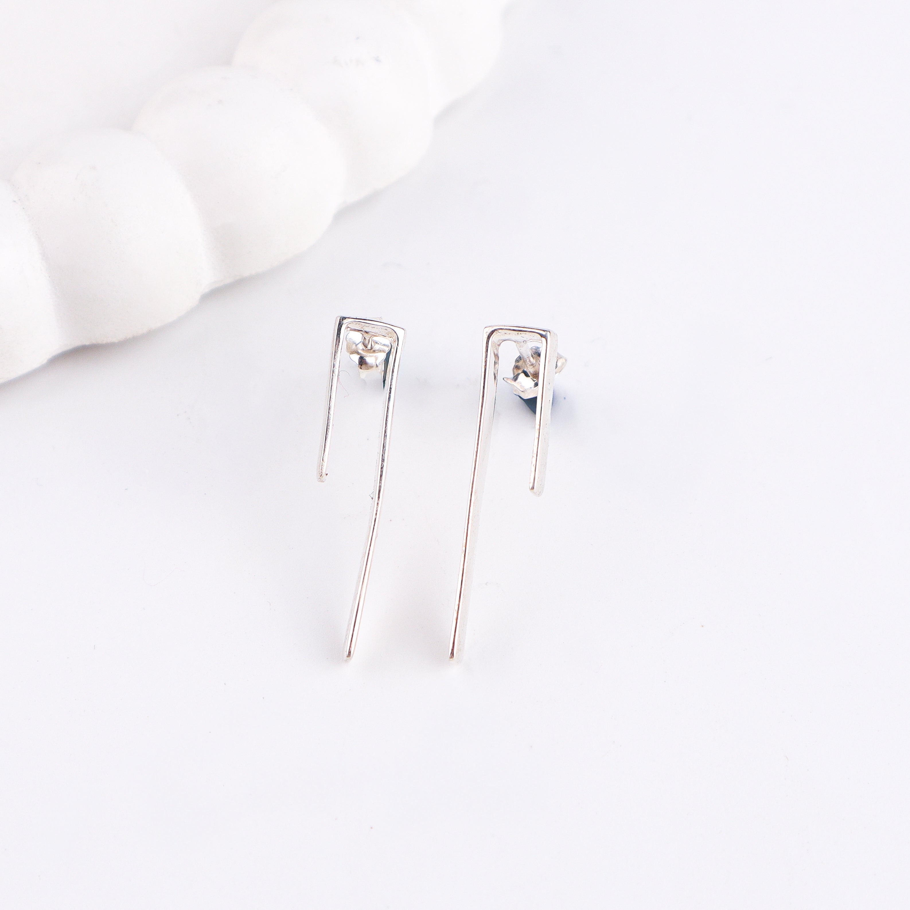 Silver Workwear Earrings : Asymmetric