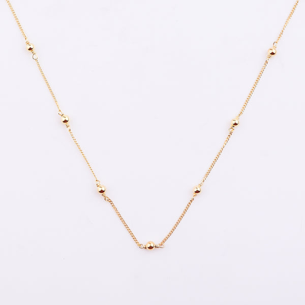 22K Gold Plated Silver Bead Chain