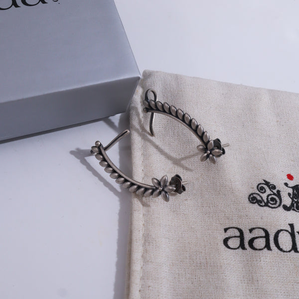Sterling silver floral earrings
