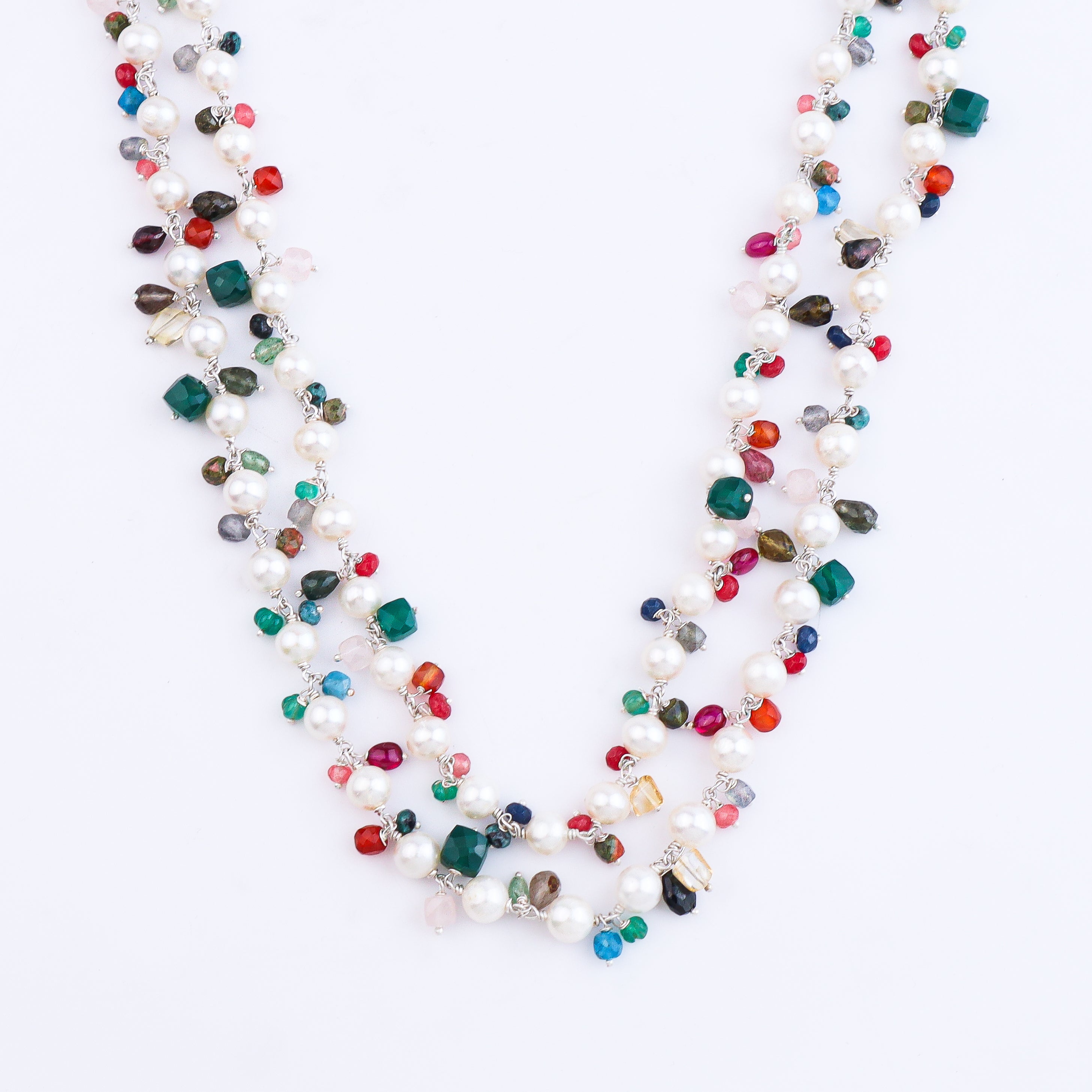Two-Layer Freshwater Pearl Multicolour Necklace