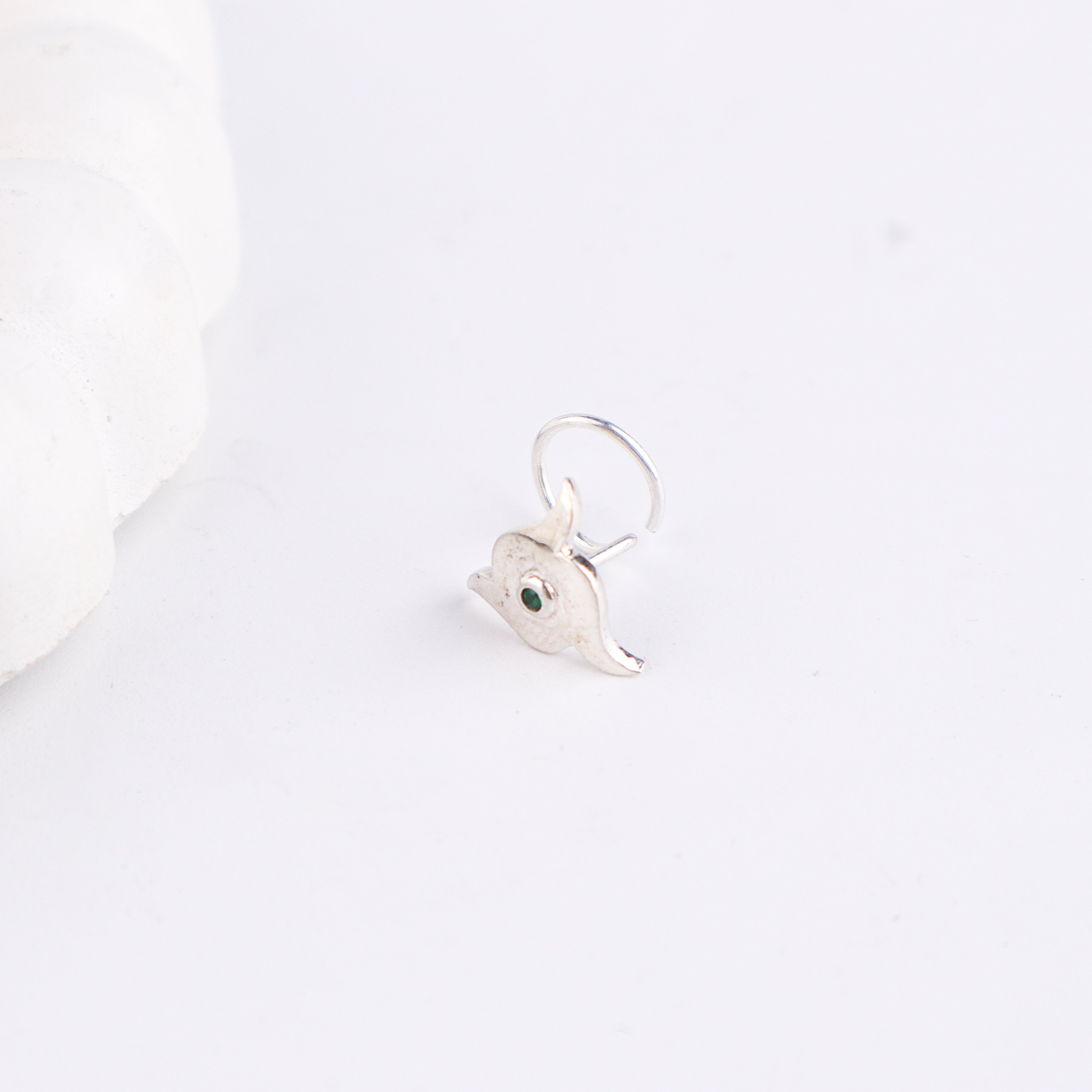 Silver Nakshatra Nose pin (Pierced)