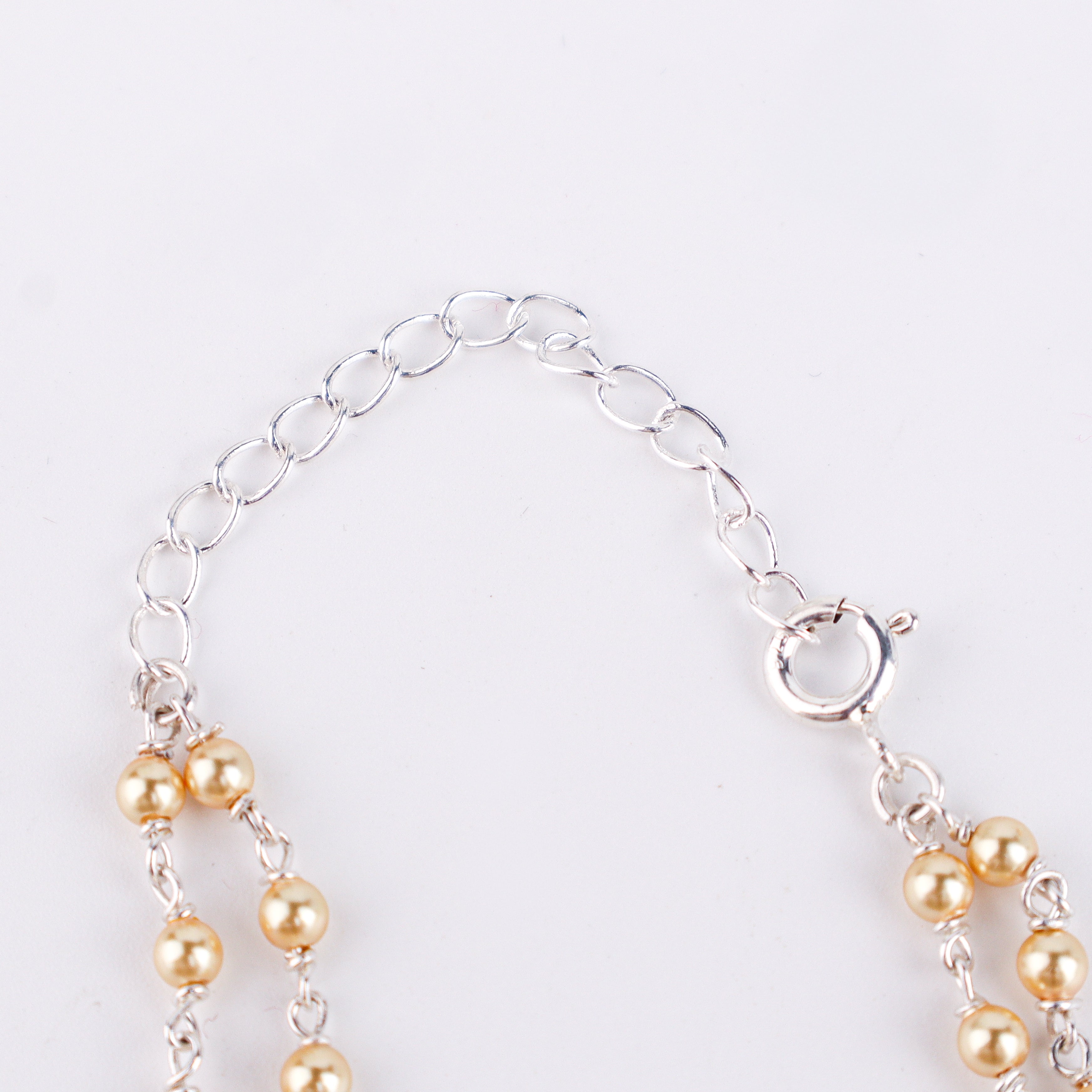 Pearl Two Layer Necklace Golden | 92.5 Silver | 22K Gold Plated