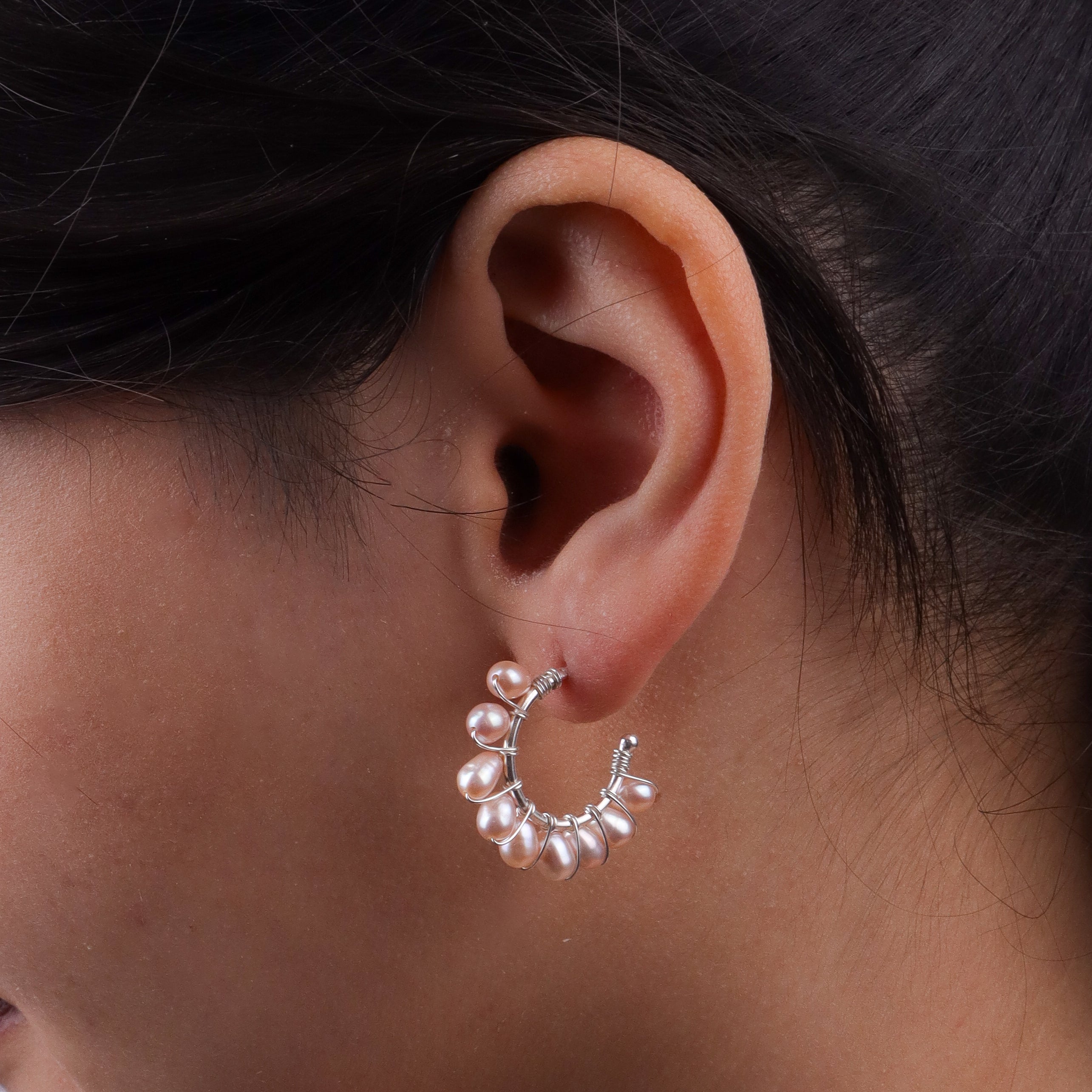 Rice Pearl Wrap Hoops (Project Handmade)