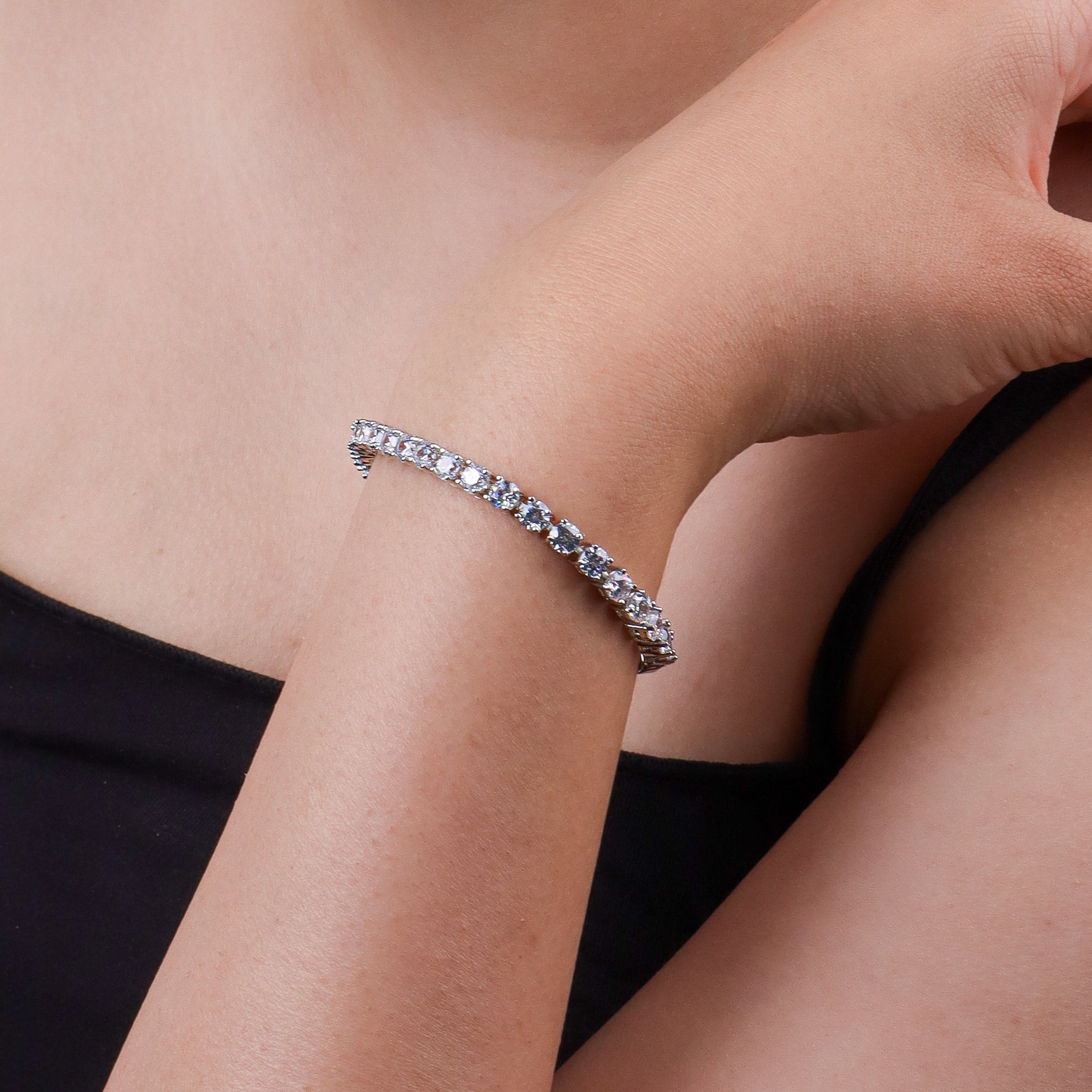 Silver CZ Tennis Bracelet