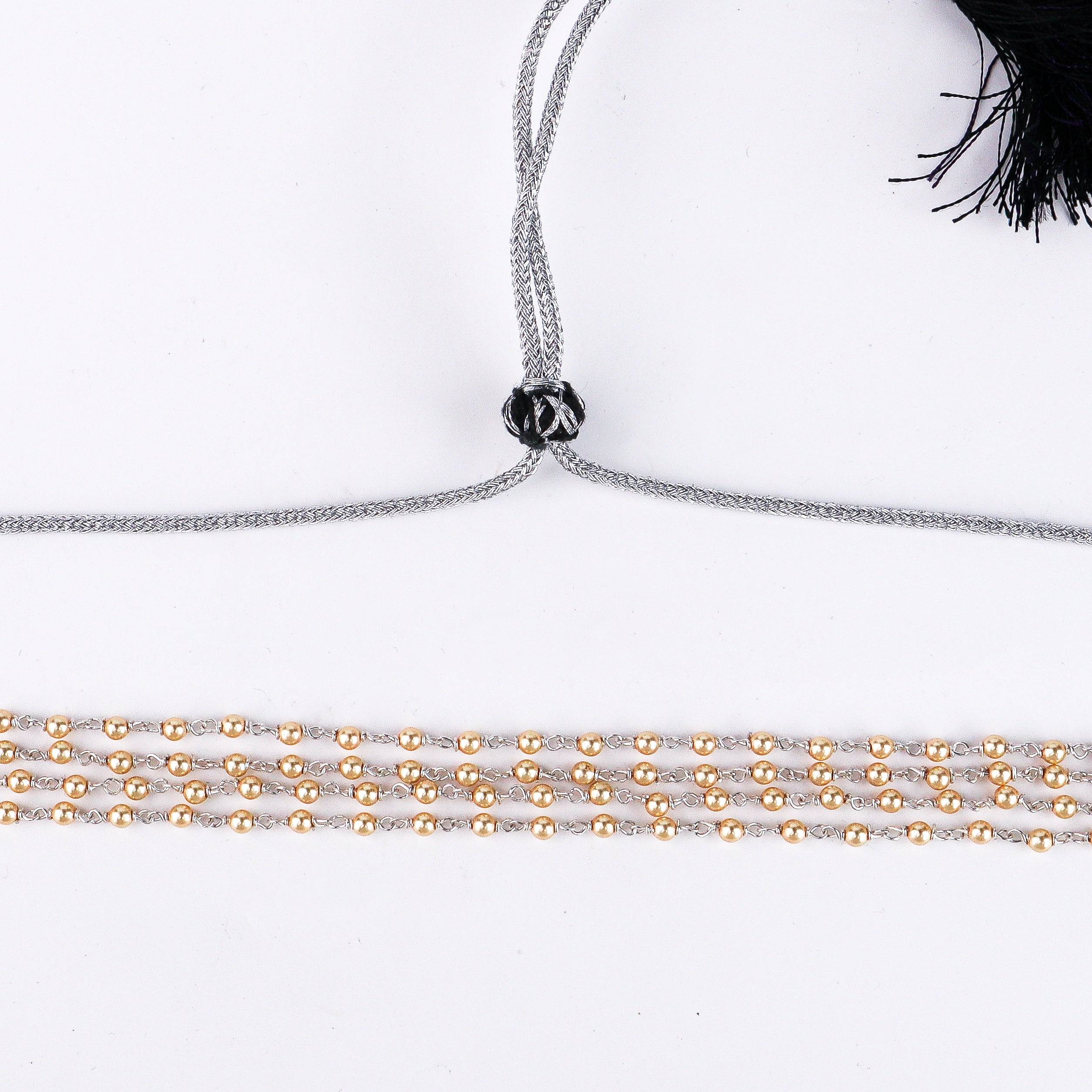 Golden Pearl Choker | 92.5 Silver | 22K Gold Plated