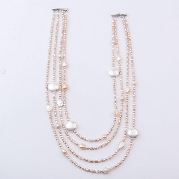 Pearl earrings with silver clasp