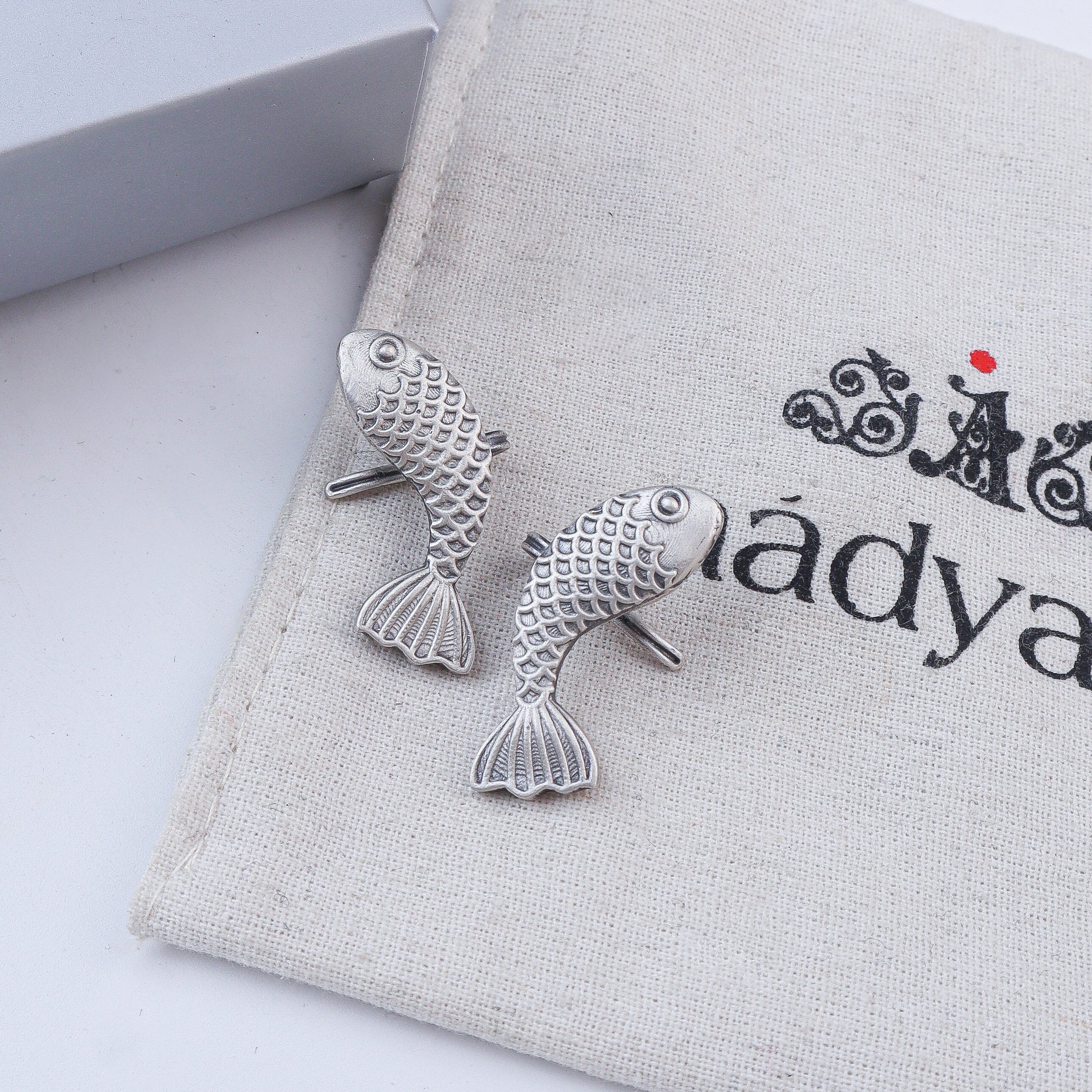 Fish Oxidized Silver Earcuff (Pair)