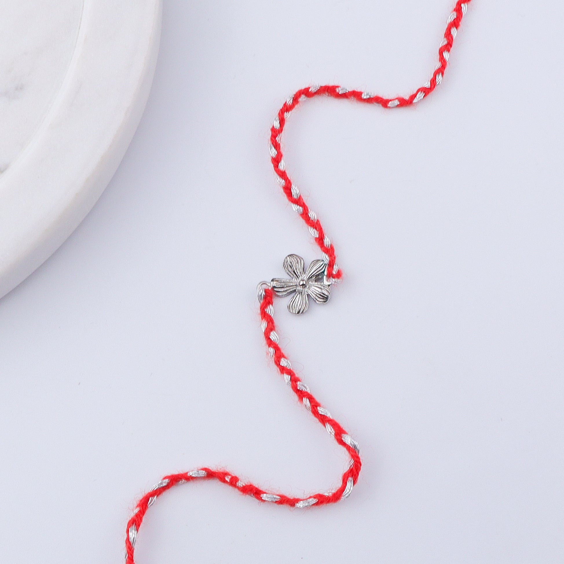 Petal Silver Rakhi