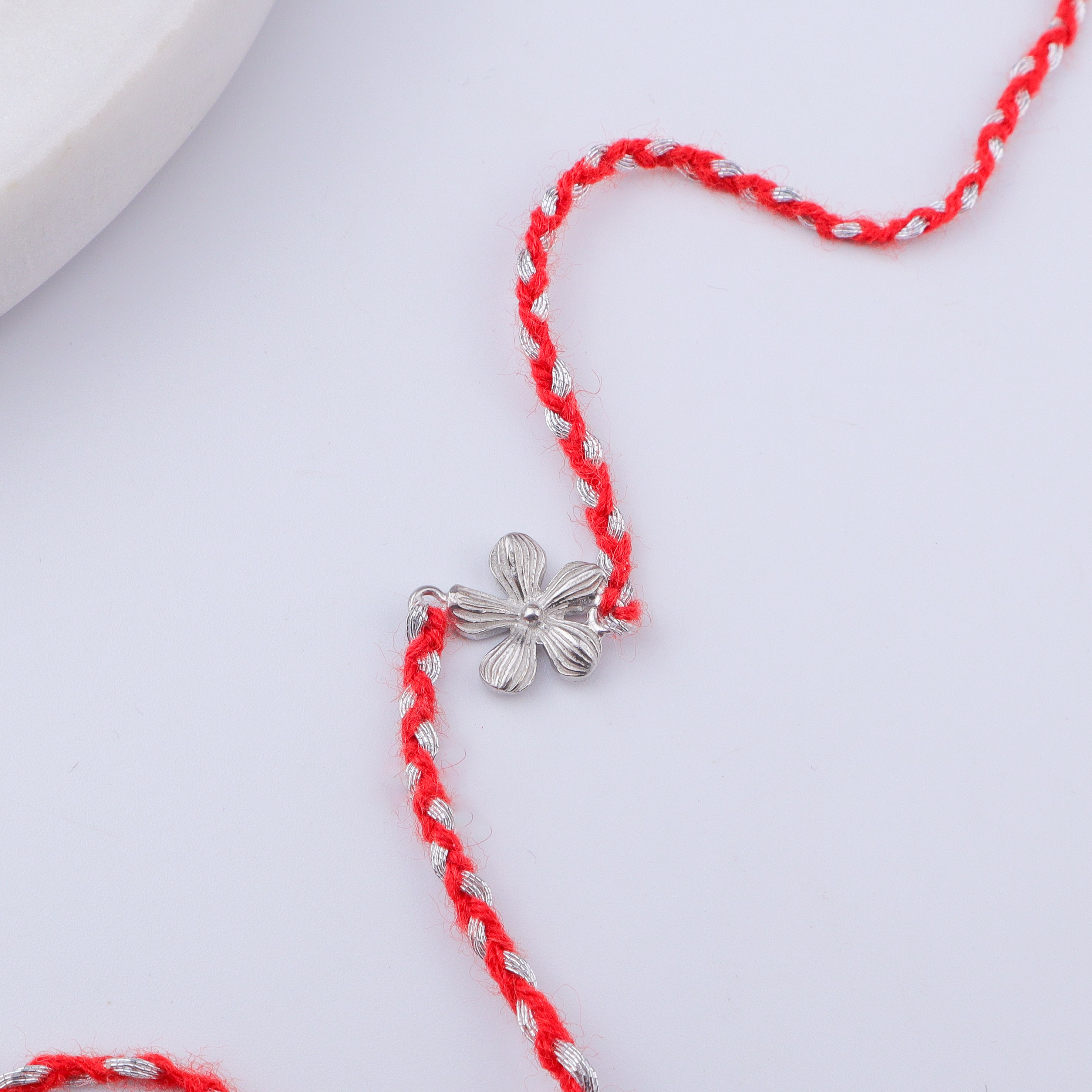 Petal Silver Rakhi