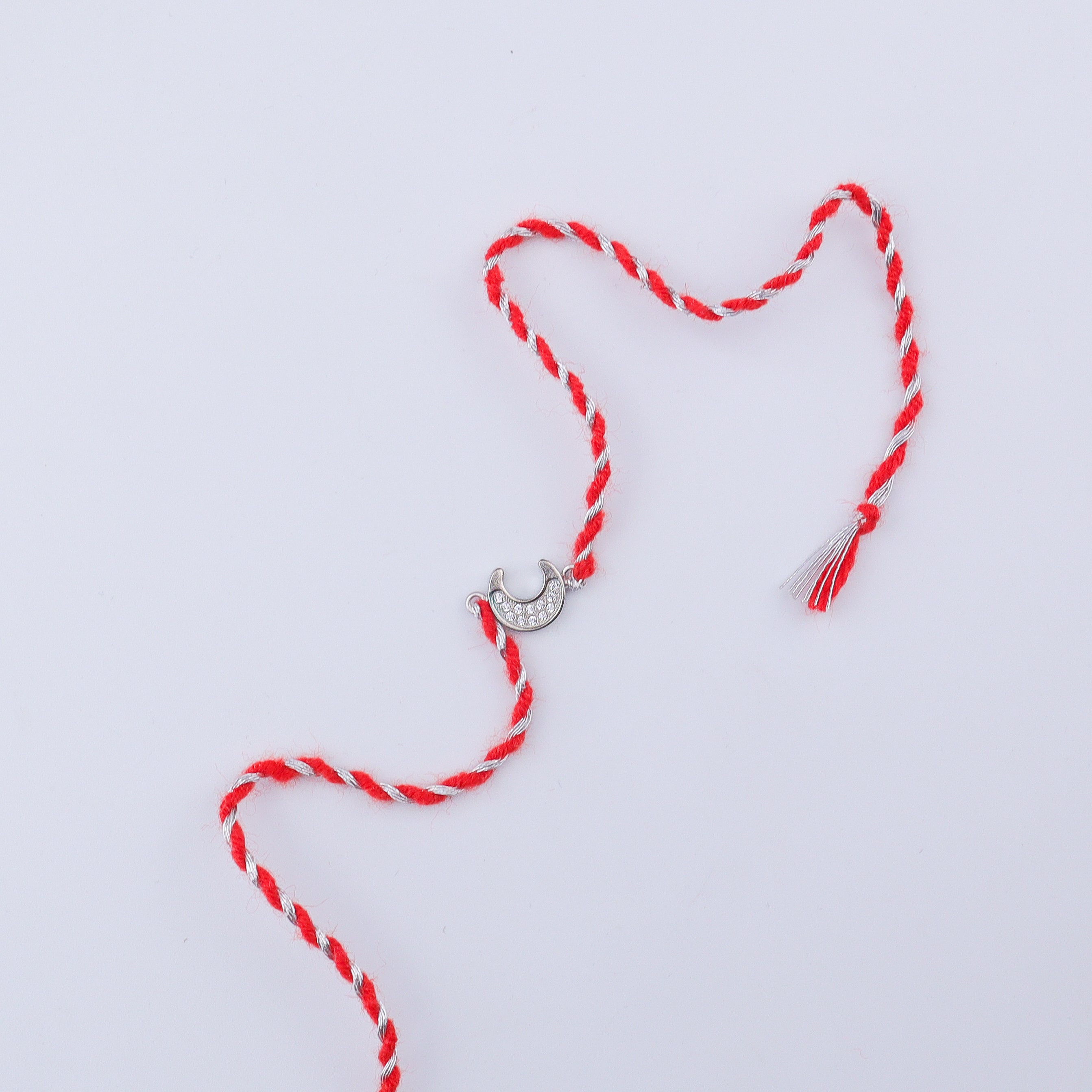 Moon Silver CZ Rakhi