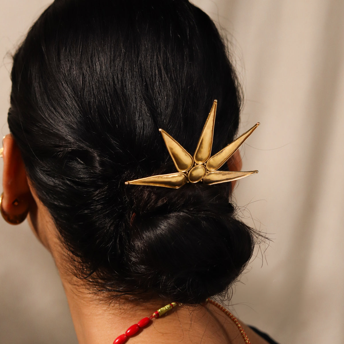 Itihaas Petal Hair Accessory / Pendant | 92.5 Silver | 22K Gold Plated