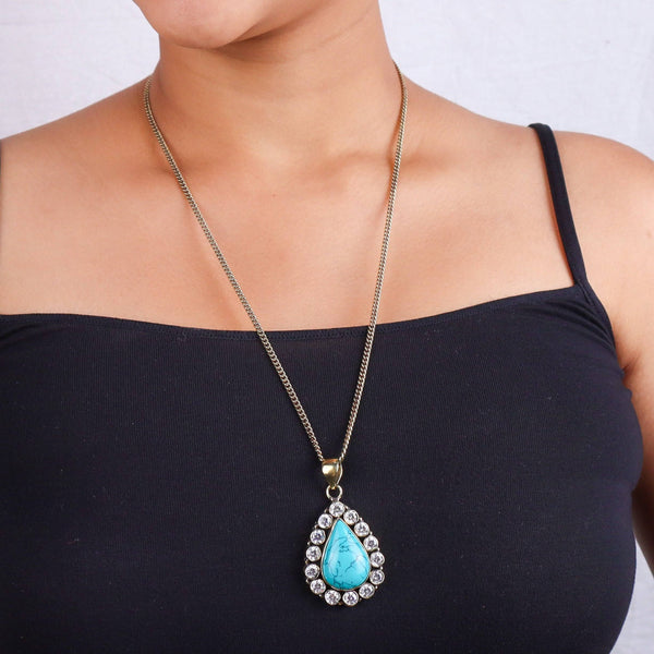Brass Fashion Pendant & Earrings Set without Chain