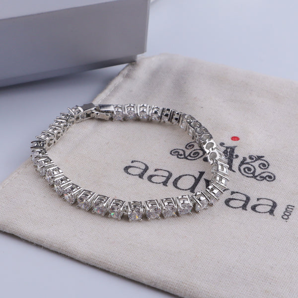 Silver CZ Tennis Bracelet