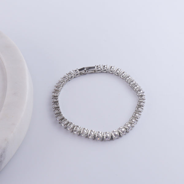 Silver CZ Tennis Bracelet