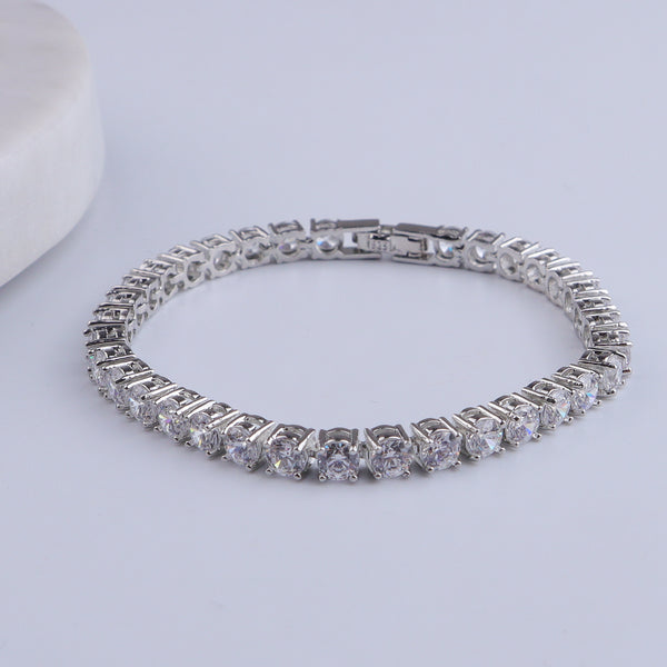 Silver CZ Tennis Bracelet