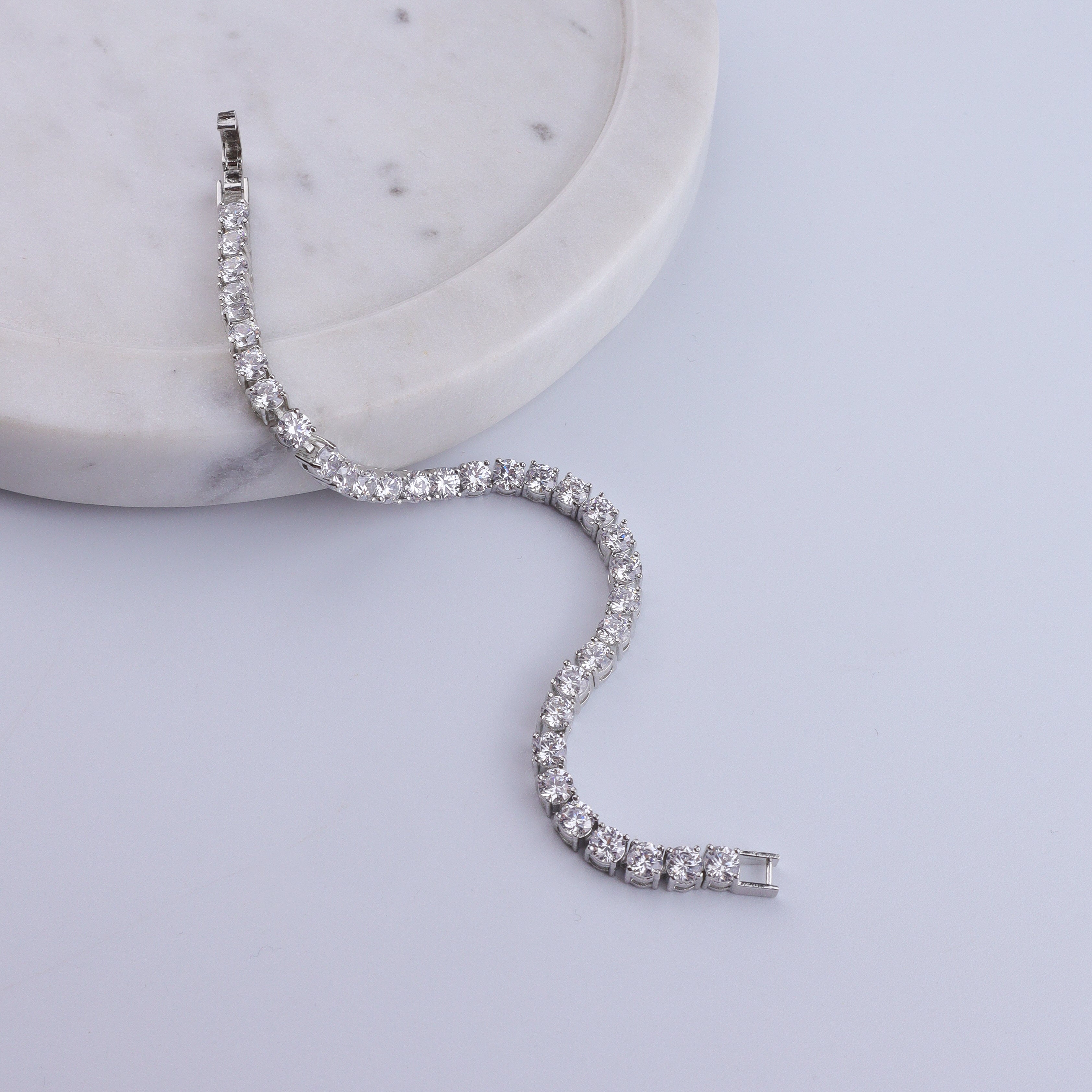 Silver CZ Tennis Bracelet