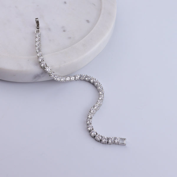 Silver CZ Tennis Bracelet