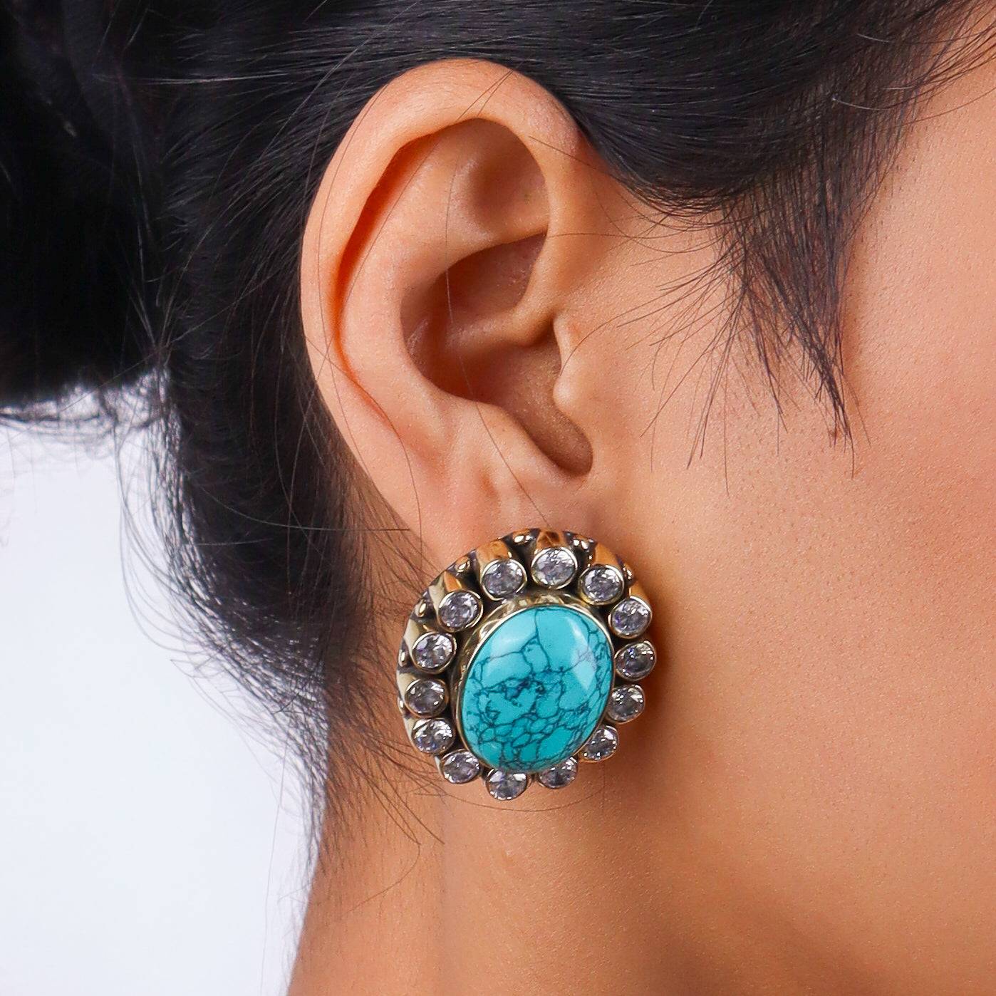 Brass Fashion Pendant & Earrings Set without Chain