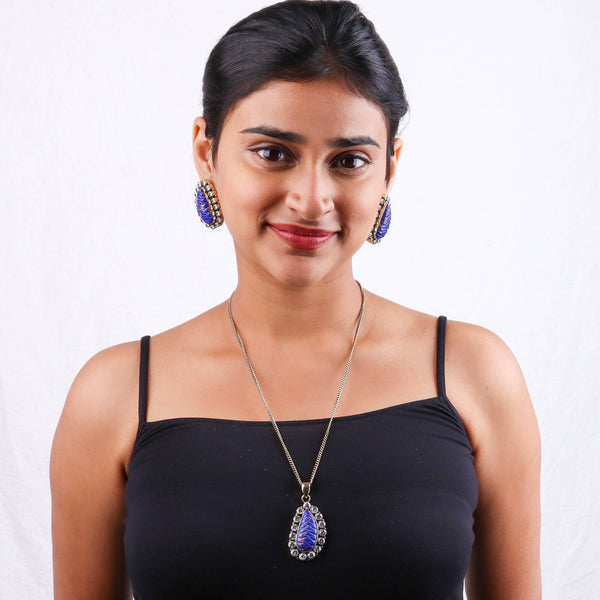 Brass Fashion Pendant & Earrings Set without Chain