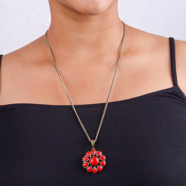 Brass Fashion Pendant & Earrings Set without Chain