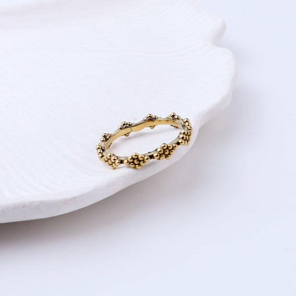 Close-up of Brass Fashion Ring showcasing intricate detailing, unique design, and fine craftsmanship