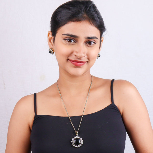 Brass Fashion Pendant & Earrings Set without Chain